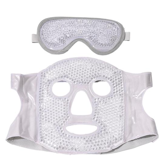 

Ледяная маска для лица от отечности, темных кругов, мешков под глазами, многоразовый холодный компресс, маска для глаз, маска для горячей и холодной терапии для дома, путешествий, школы, офиса серый