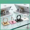 Modern Square Phone Holder With Custom Support And Zinc Alloy Ring For Smartphones