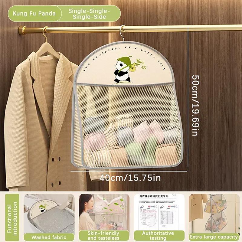 Large Capacity Storage Net, Dormitory Wardrobe, Socks Underwear Hanging Bag, Multilayer Breathable Mesh Pocket Door Storage Bags
