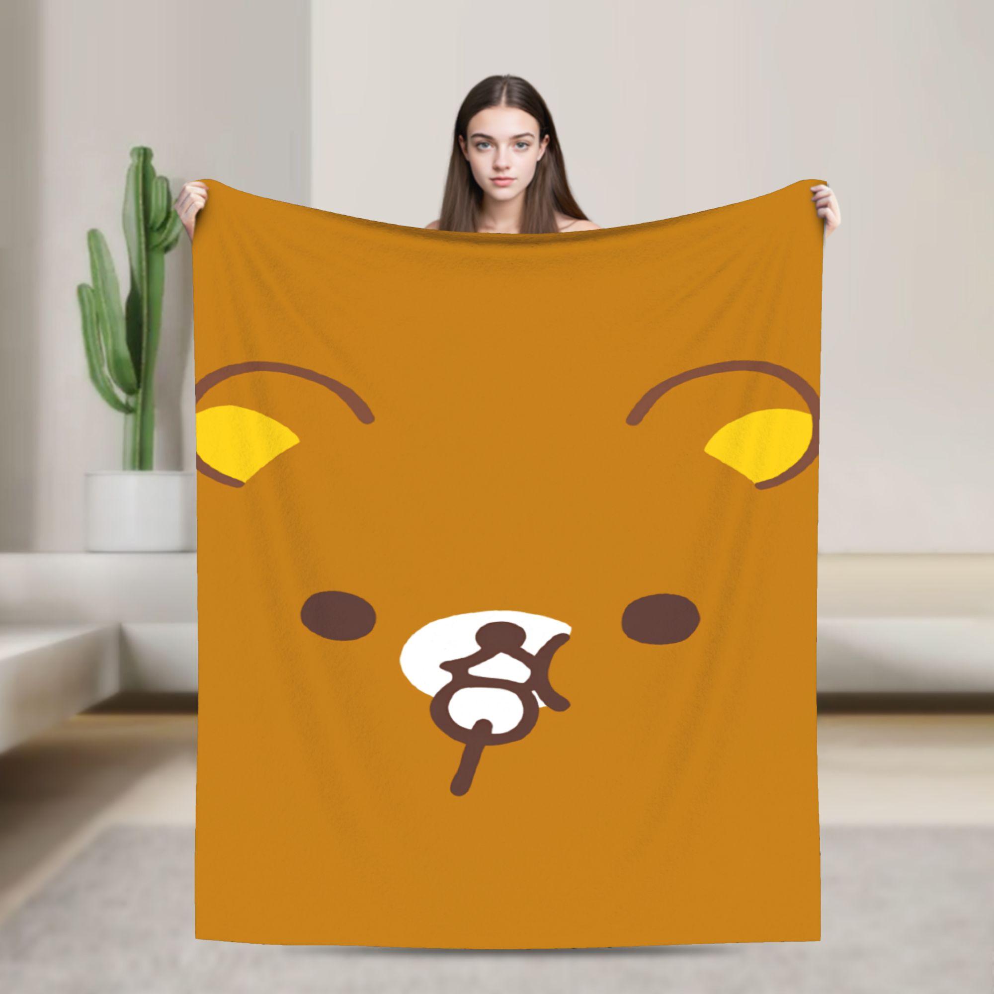

R-RilakkumaS Flannel Blanket Autumn Warm Soft Bedding Throws for Children Couch Bed Street Trend Bedspread Sofa Bed Cover 75x90cm