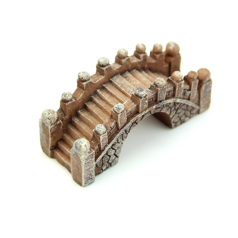 2 stuks Pak Mini Brug Miniature Landschap Feeën Tuin Terrarium Decoratie Gereedschap voor Tuin Ambachten Huis Decoratie