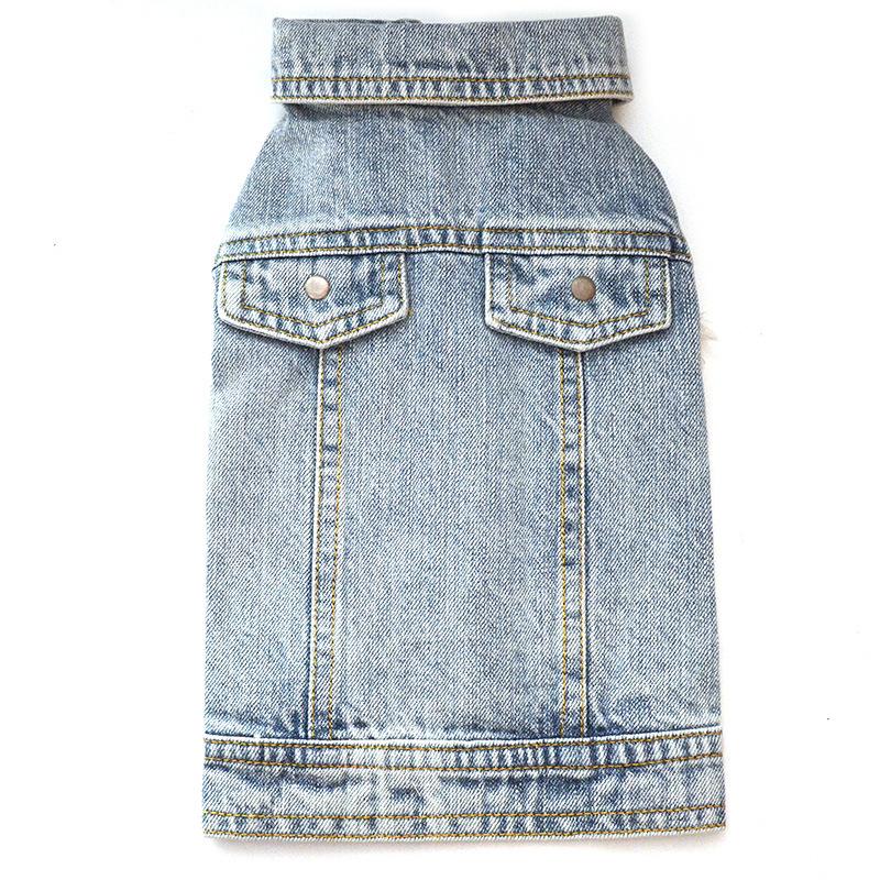 

Spring and Summer New Pet Cowboy Dog Clothes Gradient Color Denim Dog Vest Wash Teddy Chihuahua Dog Coat 3XL синій
