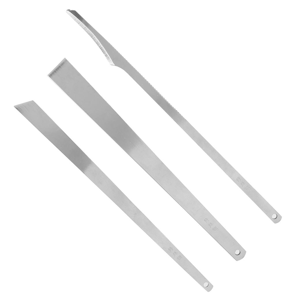3pcs Pedicure Knife Set Blade Knife Scraper Knife Cuticle Remover Steel Toenail Correction Tools