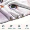 Coperta in Flanella con Stampa di Gatti Bianchi, Alta Qualità, Confortevole per Tutte le Stagioni, Decorazione per la Casa, Calore e Comfort, Perfetta per Regali di Natale