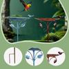 Bird Feeder with Metal Stake Weatherproof Birdbath Bowl Outside Garden Yard Decoration for Backyard Lawn Bird Accessories