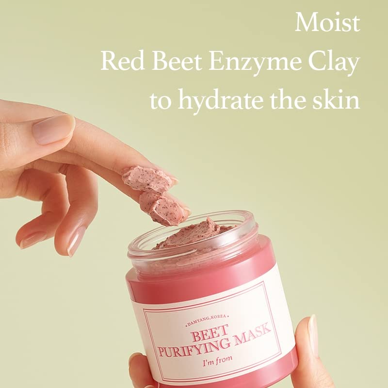 from from Beet Purifying Mask Red Sebum Sensitive Skin [I'm Official] I'm 110g, Wash-Off Mask, Beet, Moisturizing, Anti-Aging Care, Soothing,