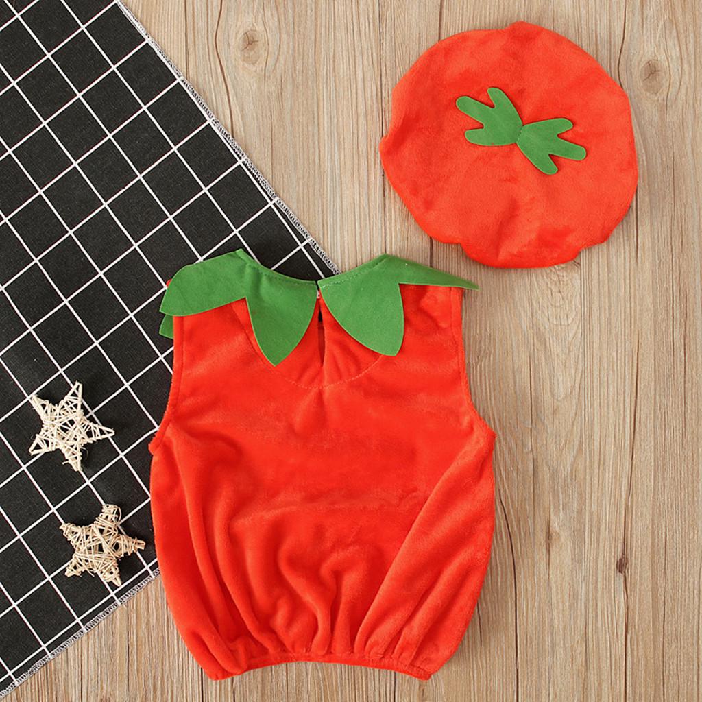 Toddler Infant Baby Boy Girl Vest Tops Hat Halloween Outfits Costume Set