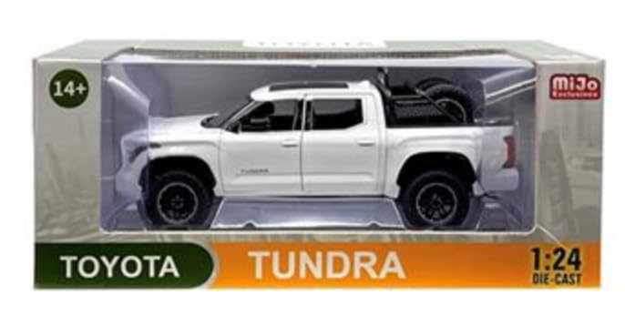 Miniature Car 1/24 Toyota Tundra 2023 White Land Cruiser 124 2023 Toyota Tundra TRD Off-Road