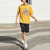 Li Ning Basketball Culture Series Graffiti Logo Printed Round Neck Short Sleeve T-Shirt Unisex Tops Oil-Yellow AHSS597-3