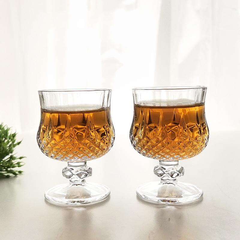 6pcs Set Wine Glasses 50ml Shot Glass Exquisite Mini Spirits Cup Transparent Liquor Goblet Drinkware Household Cups Cocktail Mug