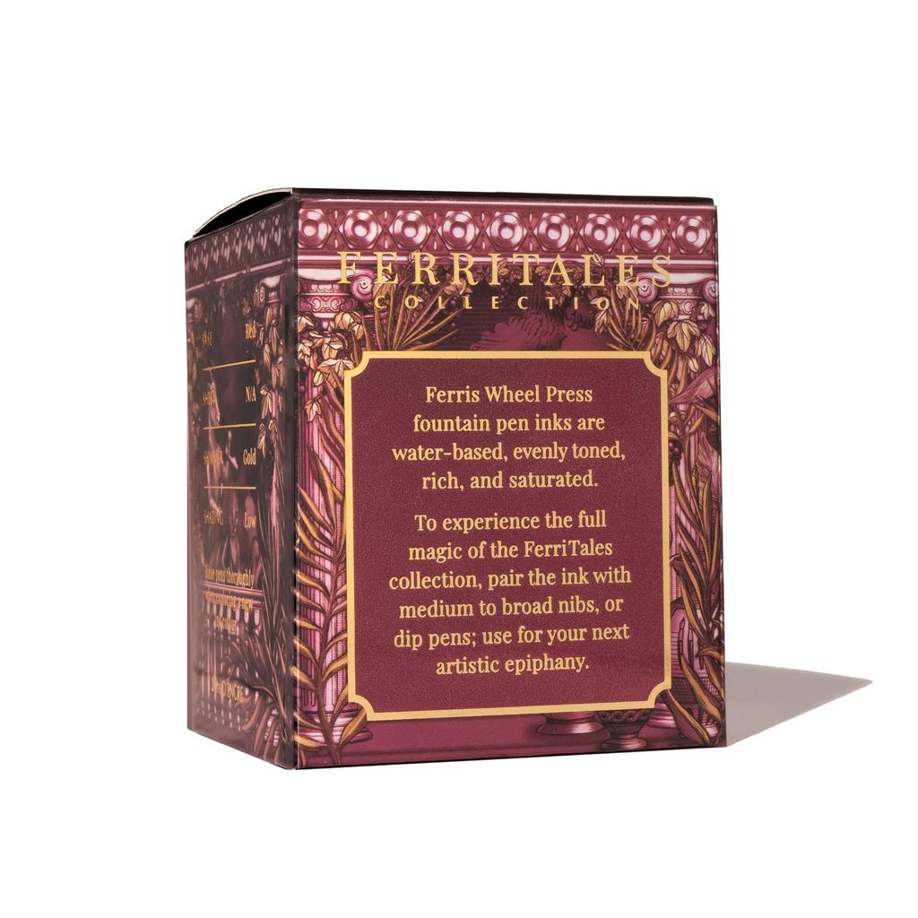 Ferris Wheel Press Fountain Pen Ink, FerriTales Collection, Red and Gold Shimmer, 85ml