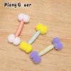 3pcs Cute Plush Ball Cat Toy Elastic Mesh Tube Kitten Pet Toy