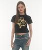 MIDNIGHT MOVE Fl Crop T (Black)