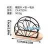 Nordic Wrought Iron Napkin Holder Creative Rubber Wood Base Tissue Clip Hotel Restaurant Vertical Square Towel Paper Storage