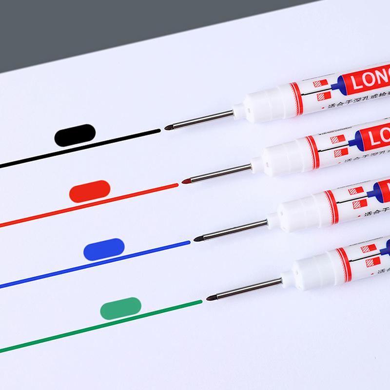 20Mm Black/Red/Black/Blue Ink Long Head Markers Pen Bathroom Woodworking Decoration Multi-Purpose Deep Hole Marker Pens
