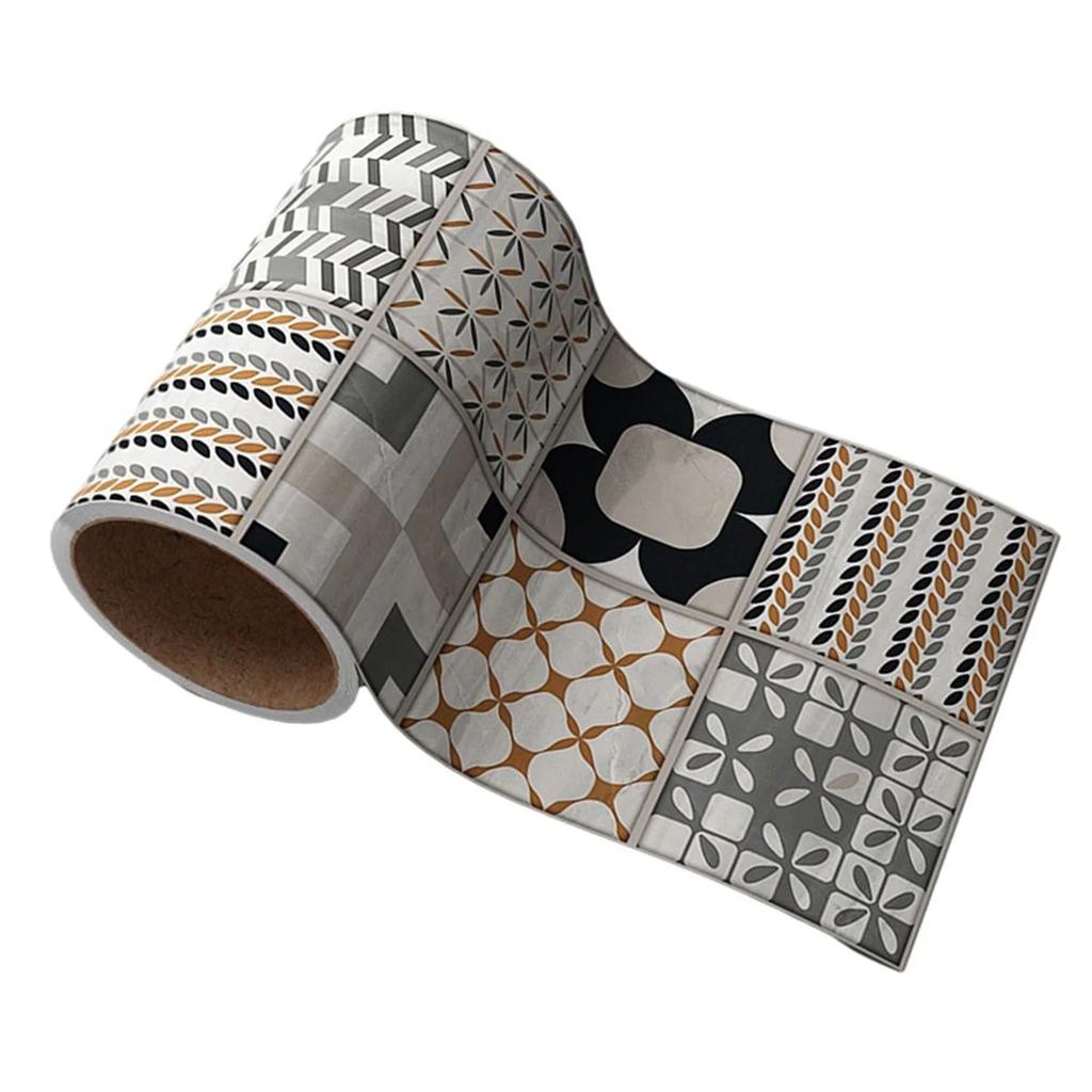 10cmx100cm Self Adhesive Waterproof Oil Proof Peel Stick Waist Line Strip Kitchen Backsplash Art Decorative StripHome Wall Decor