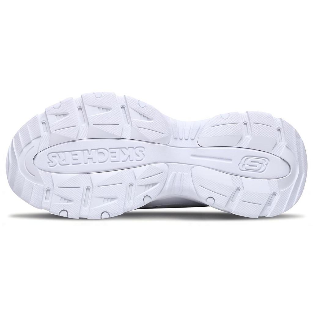 Skechers Kozmiks Mesh Synthetic Leather Lace-Up Low-Top Dad Shoes Women Sneakers White 88888327-WHT