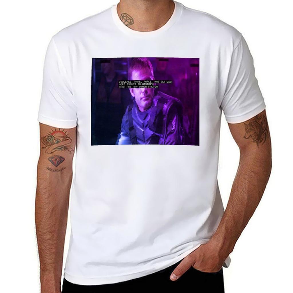 Starship Troopers Quote Tshirt Basic Crew Neck Short Sleeve Top