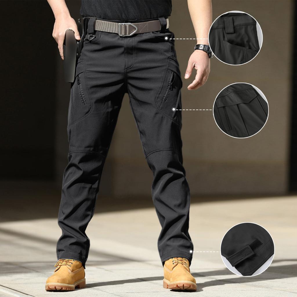 Herren Cargo-Hose Outdoor Mehrere Taschen Reißverschluss Leichter Strapazierfähiger Stretchstoff Hose