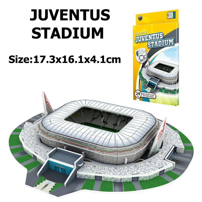 Desktop Ornaments Football Field Model Fans Souvenir DIY Paper Puzzle Table Games 3D Building Stadium Assembly Simulation TMZ