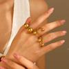 Europäisch-Amerikanischer Kugel-Edelstahlring: Personalisierter Handschmuck für Frauen