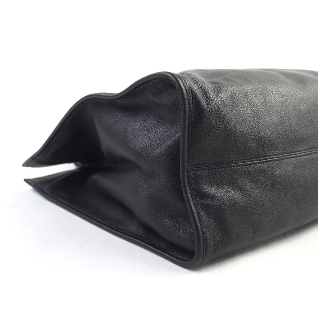 DSQUARED2 Tote Bag Logo print pouch included Black White leather Used