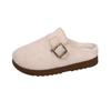Foreign trade explosion Winter women's thick-soled fluffy slippers women's outer wear bag head cotton slippers fashionable and comfortable retro Bir