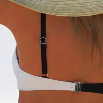 1011 New European and American Bikini Black and White Color Matching Sexy Bikini Split Swimsuit Swimsuit