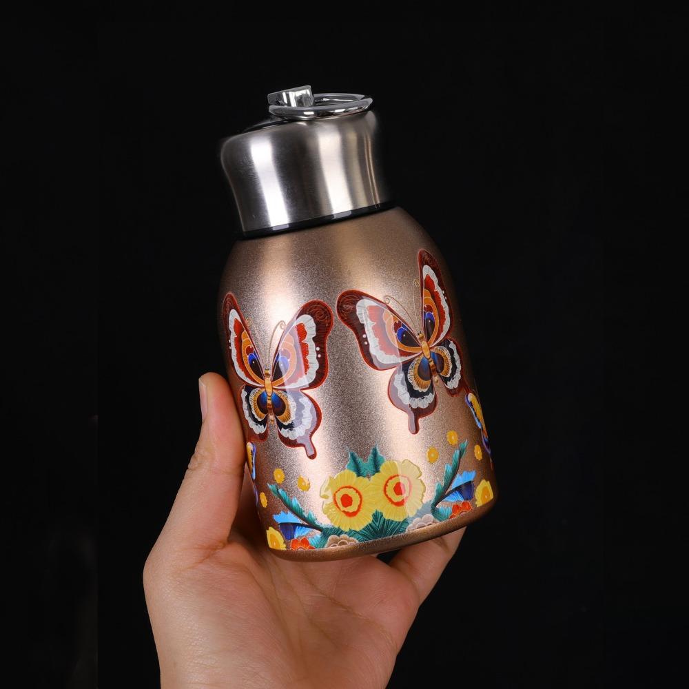 Stainless Steel Insulated Cup 300ml Slim Insulated Thermal Water Bottle  Outdoor Hiking