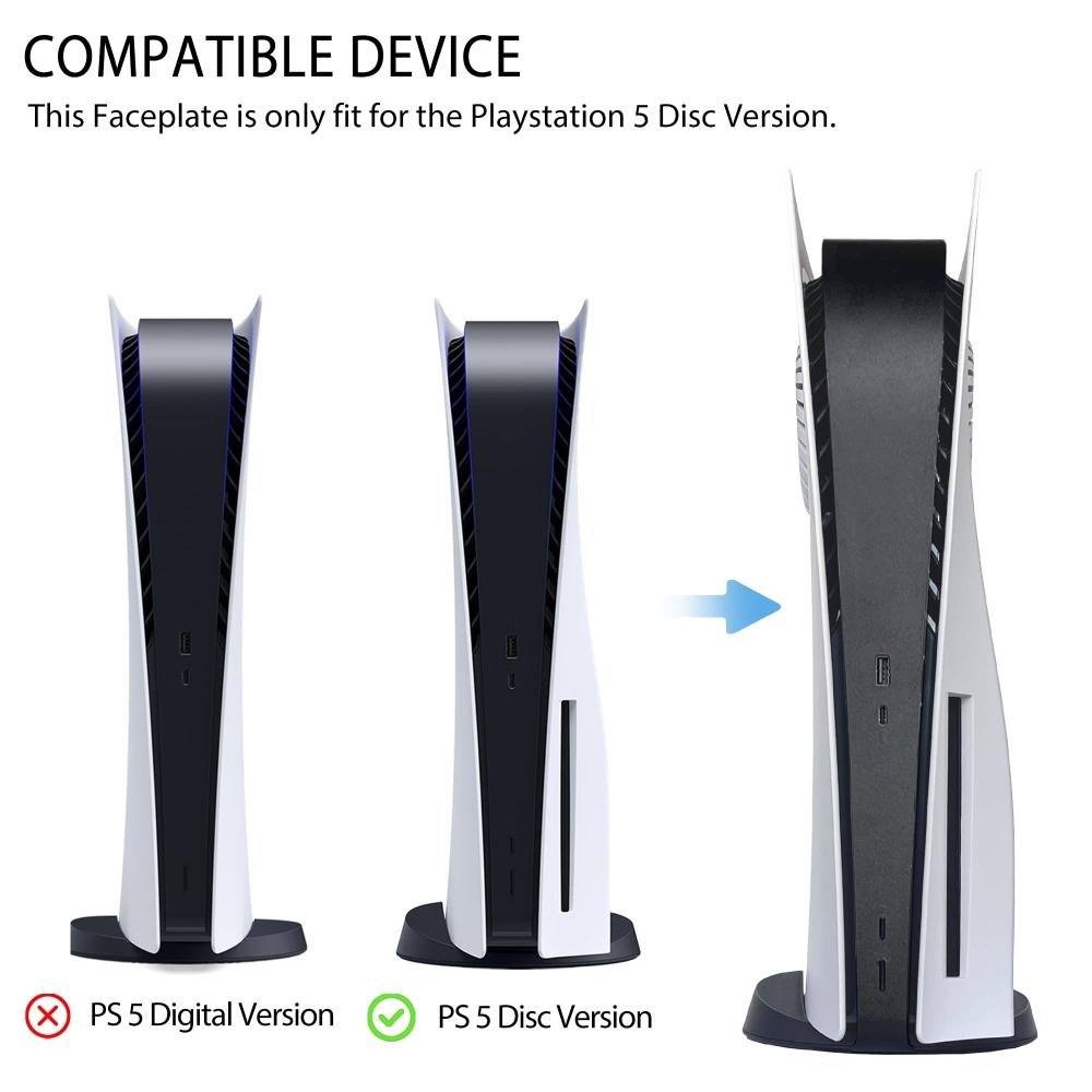 PS5 Faceplate with Cooling Hole Dust Filter for Disc Version DOBEWINGDELOU PS5 Faceplate Console Cover Replacement Side Plate Shell Dustproof Accessor