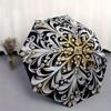 Elegant Floral Mandala  DecorUmbrella, Portable 3-Fold Compact Umbrella,Christmas Gift ES618