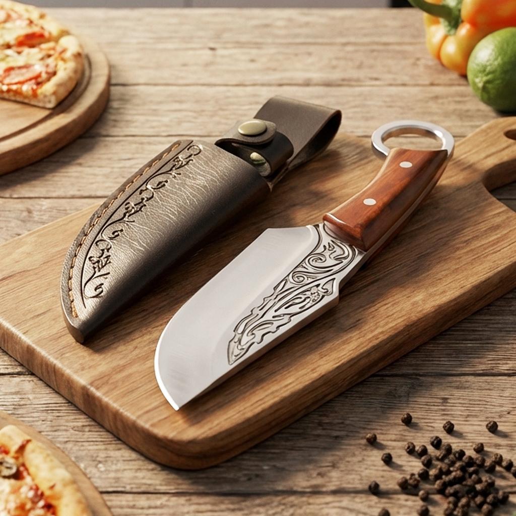 Utility Knife Slicing Meat Fruit Boning Butcher Knife Chef Cooking Cleaver Handmade Wood Handle