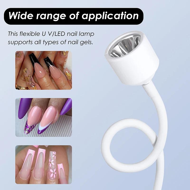 Mini vysoušeč nehtů UV LED lampa na nehty Skládací USB vytvrzovací světla Stolní lampa na gel lak na nehty Quick Dry Sušička na nehty Manikúra