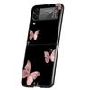 Luxury Phone Case For Samsung Galaxy Z Flip 3 4 5 6 Hard Folding PC For Samsung Z Flip3 Flip4 Flip5 Cover Butterfly Love Black