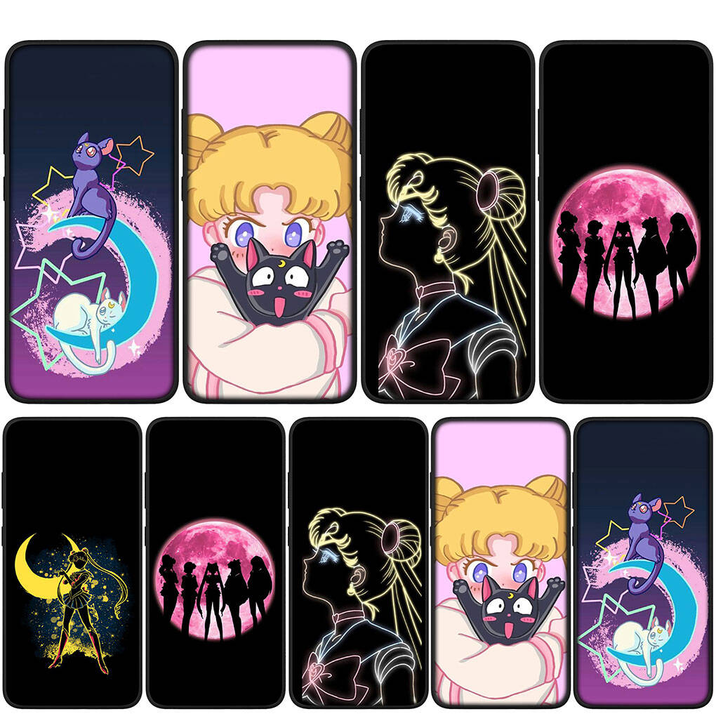 Cover for iPhone 17 16 15 Xiaomi Poco Redmi Note 14 13 12 11 Pro Max 9 16e Samsung Galaxy S25 S24 9 OPPO Huawei Cat Sailor Anime Moon Cute Phone Case