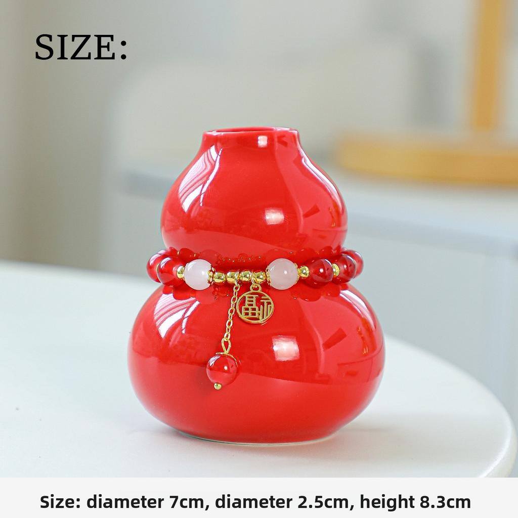 Creative Ceramic Colorful Small Gourd Vase Artful Decoration Mini Ornament Desktop Decoration