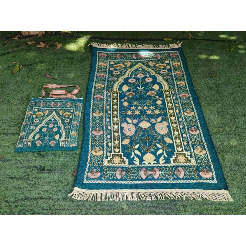 Prayer Blanket Floor Carpet Prayer Mat for Muslims Islamic Carpet with Tassels