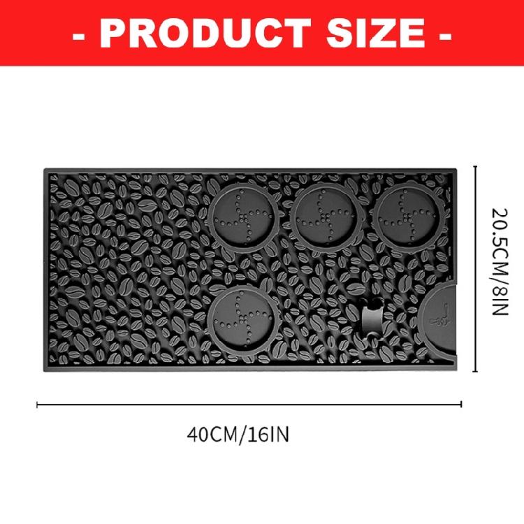 Functional Coffee Preps Station Mats Soft Silicone Pad To Safeguards Countertops From Scratches And Spills During Use