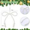 5Pcs Imitation Pearl Bow Bead Sewing Patch ,Christmas Hanging Decoration Gift Bouquet Decor Crafts