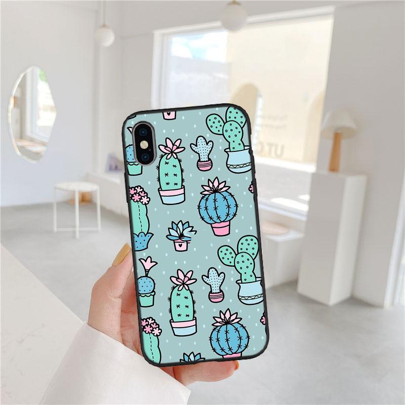 Watercolour Cacti Soft Shell Phone Case for Samsung Galaxy S20 S21 S22 Ultra FE + Plus A21S A22 A24 A25 A26 A30 A30S A31