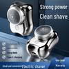 Compact Travel Electric Shaver: USB Rechargeable Men's Beard Trimmer