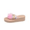 Fashion Flip Flops Women Summer Flower Flip Flop Sandals Flat Bottom Jelly Shoes Women's Flower Beach Shoes Flat Sandals Chanclas