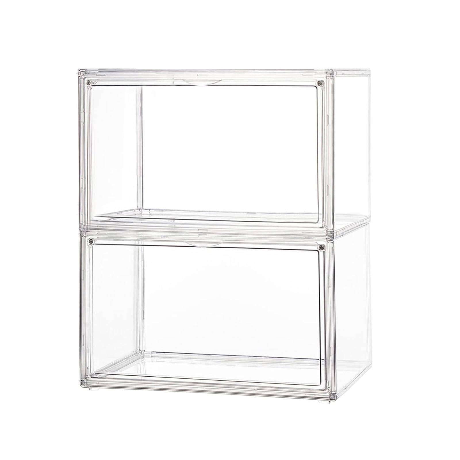 

Heeloo Контейнер для хранения фигурок, штабелируемый, коллекционный, прозрачный акриловый, с магнитной передней витриной для фигурок, 36 см x 22 см x 28 см, кейс, кейс, кейс,