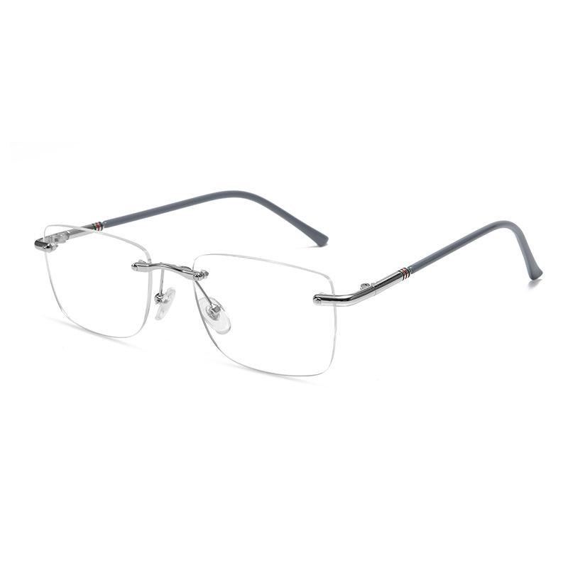 Frameless Ultralight Anti-Blue Light Reading Glasses for Men and Women, High-Definition Anti-Radiation Eyewear for Middle-Aged and Elderly