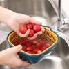 Fruit Vegetable Colander Multi Layer Kitchen Washing Strainer Basket with Hanging Hole for Fruits