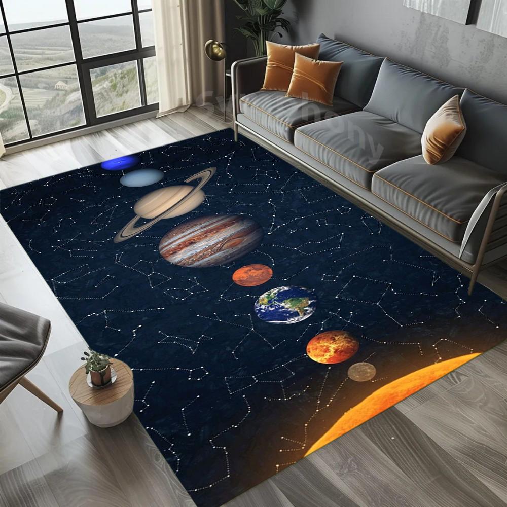 Kosmische Sterne Teppiche Weiche Wohnzimmer Schlafzimmer Teppiche Leicht zu Reinigen Bodenmatte Sofa Stuhl Matte Geschenk Heimdeko Schreibtischstuhl Bodenmatte