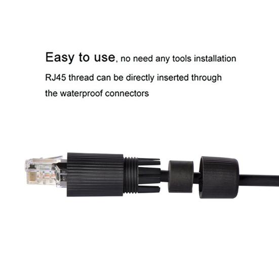 Ağ Bağlantısı Altın Kaplama Tak Çalıştır Su Geçirmez Dişi-Dişi RJ45 LAN Ayırıcı Adaptörü Dış Mekan İçin
