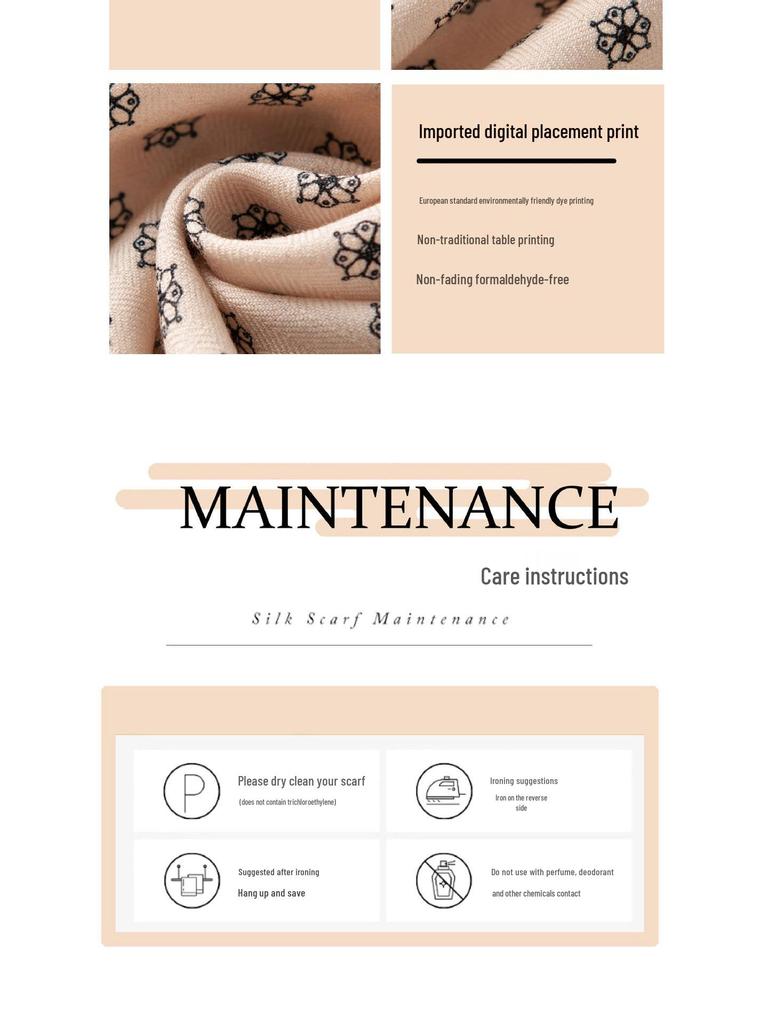 Elegant Silk Wool Scarf: 2025 Autumn Collection – Versatile, Fashionable Women's Accessory