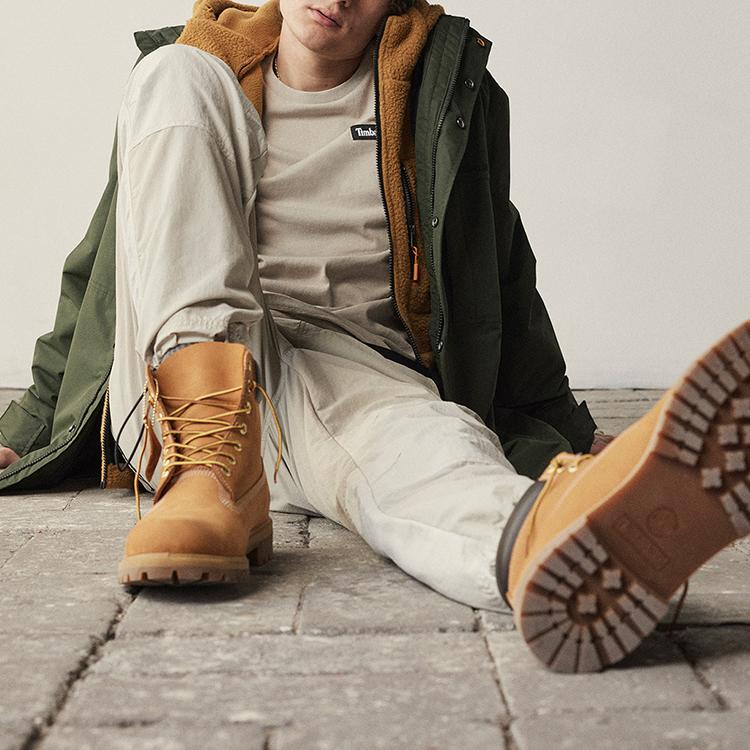 Timberland Prémiová série Vodotěsné Klasické žluté boty Krátké outdoorové boty Pánské boty Pšeničné TB010061W