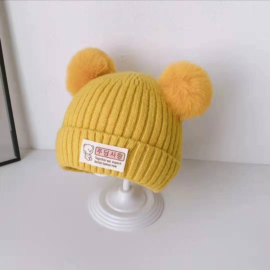 Cute Bear Baby Beanies Hat New Autumn Winter Kid Girl Boy Frog Rainbow Caps Warm Knitted Hats Skullies Toddler Cap Korean Style
